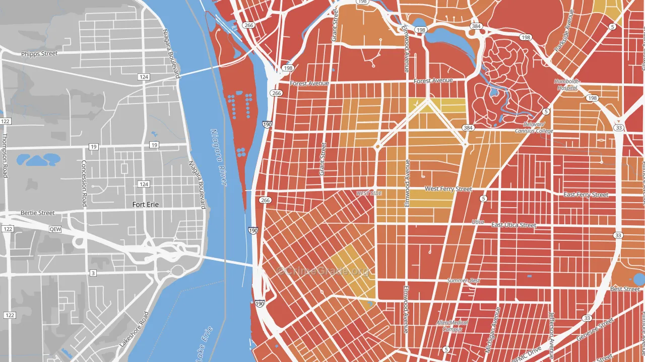 14213, NY Map of Drug-Related Crime Rates