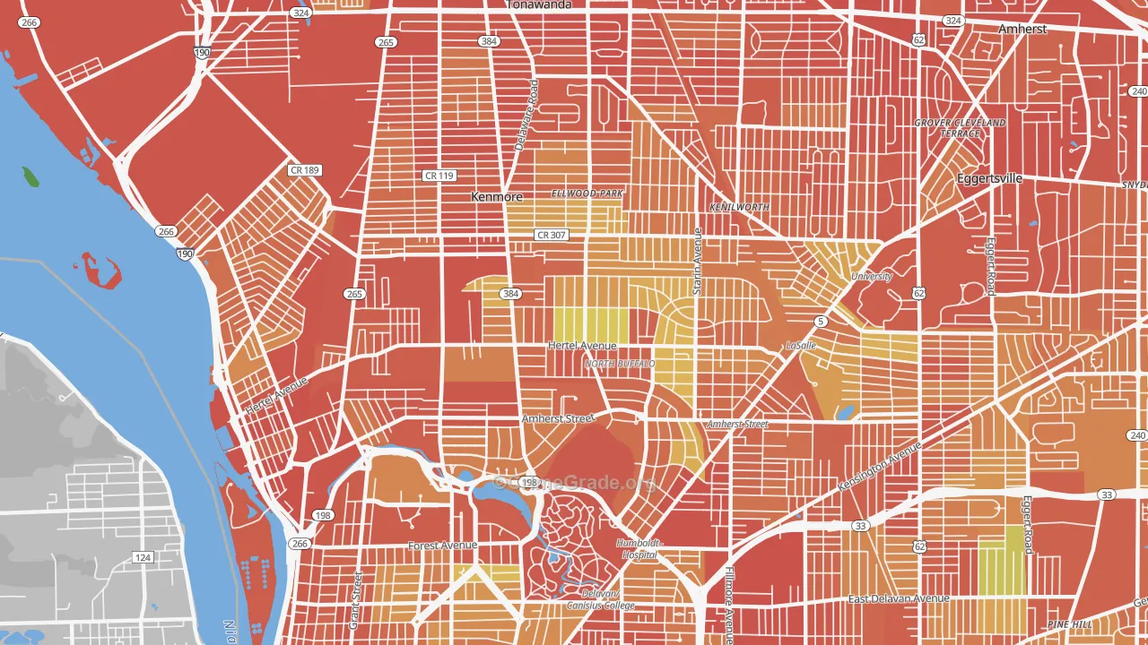 14216, NY Map of Drug-Related Crime Rates