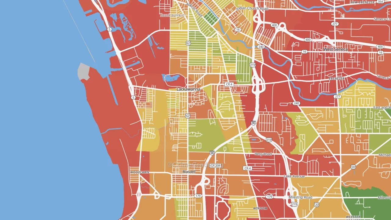 14218, NY Map of Drug-Related Crime Rates