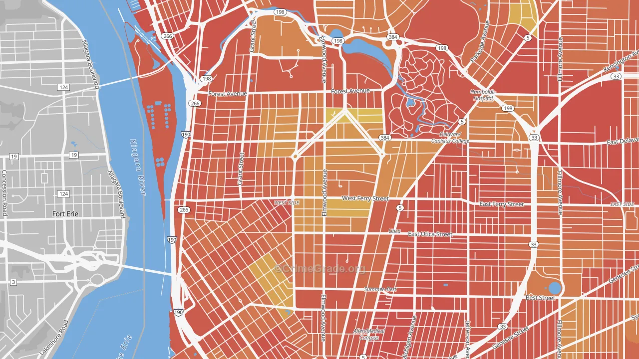 14222, NY Map of Drug-Related Crime Rates