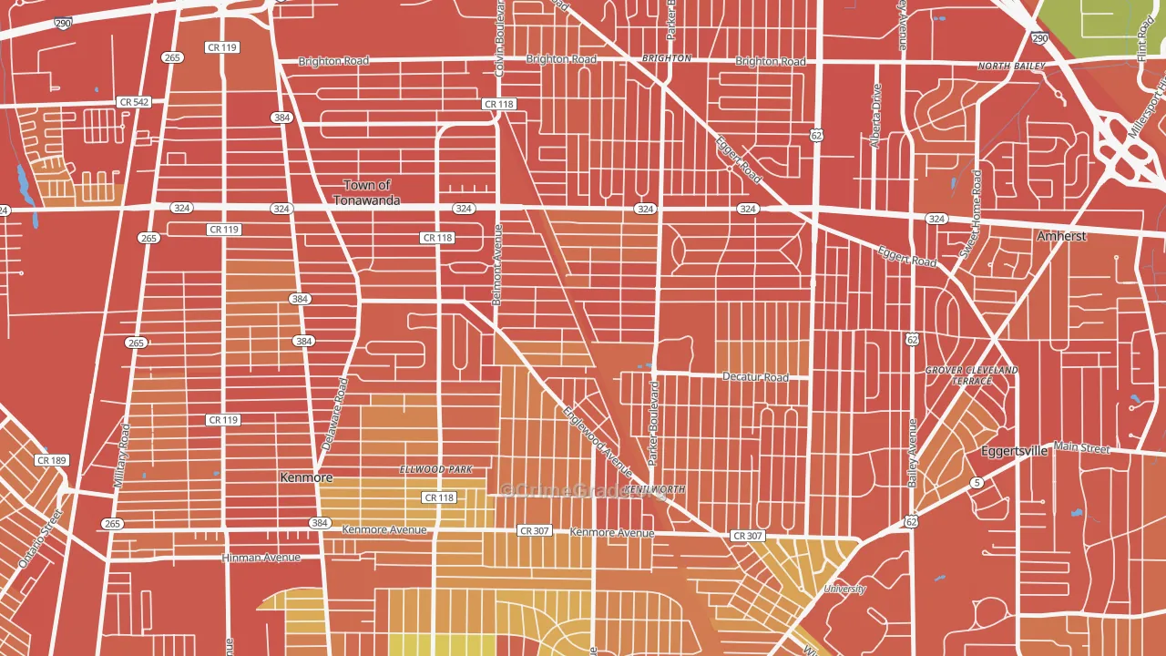 14223, NY Map of Drug-Related Crime Rates
