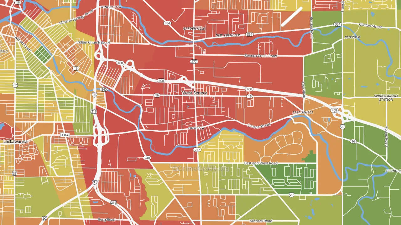 14224, NY Map of Drug-Related Crime Rates