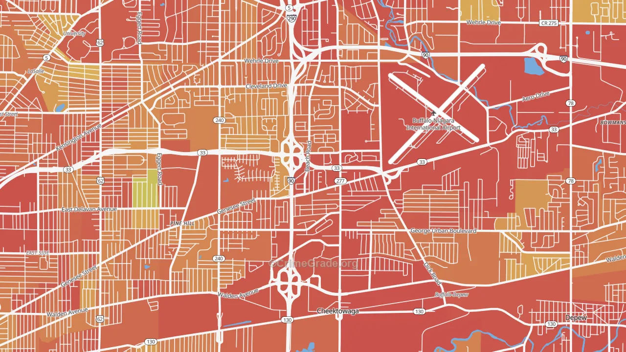 14225, NY Map of Drug-Related Crime Rates