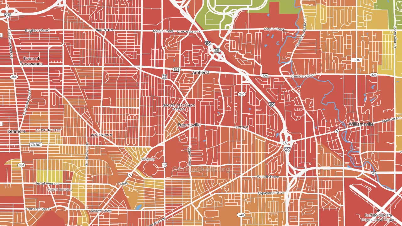 14226, NY Map of Drug-Related Crime Rates