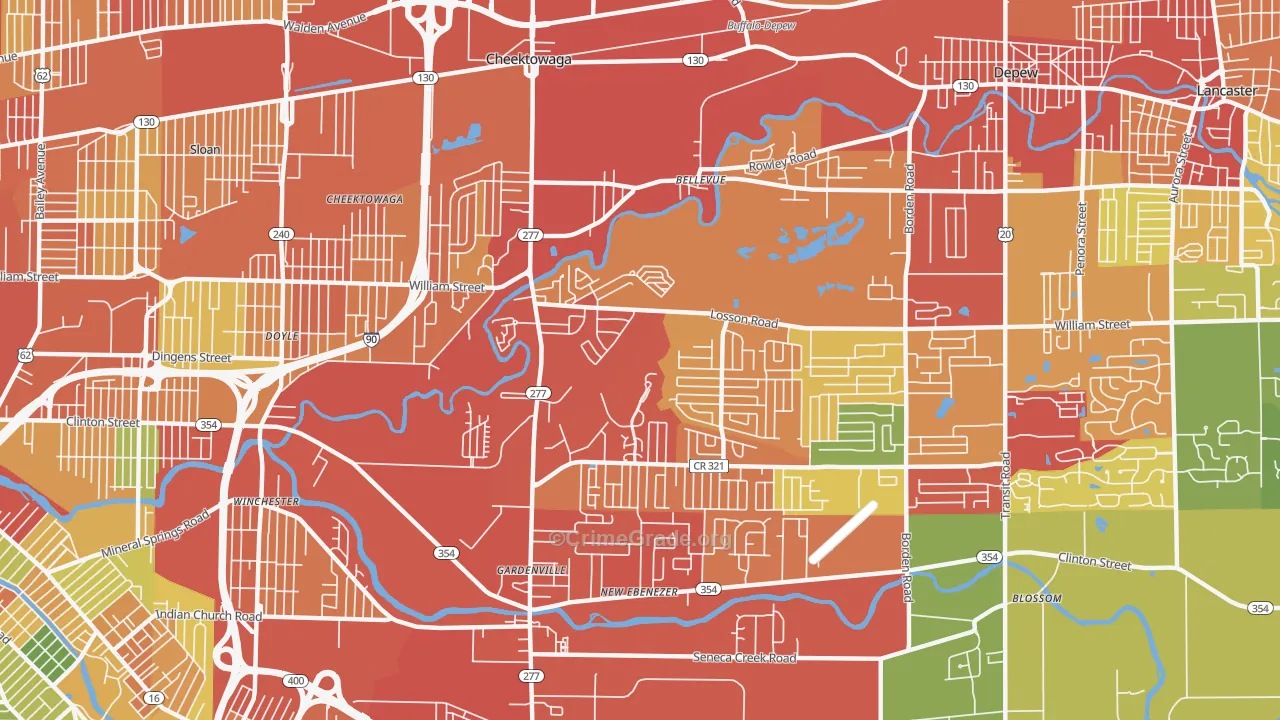 14227, NY Map of Drug-Related Crime Rates