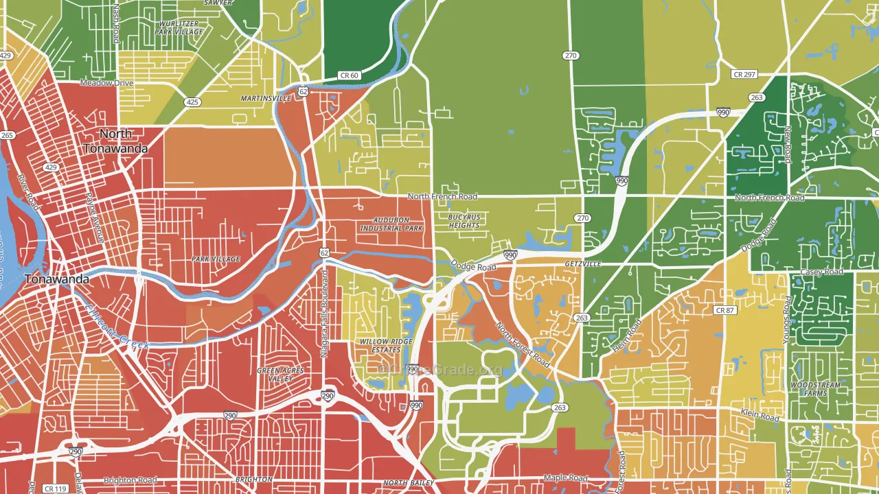 14228, NY Map of Drug-Related Crime Rates