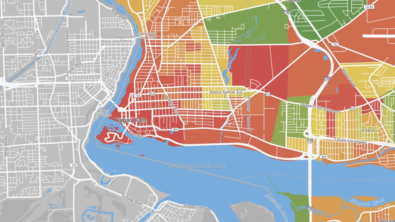 14303, NY Map of Drug-Related Crime Rates