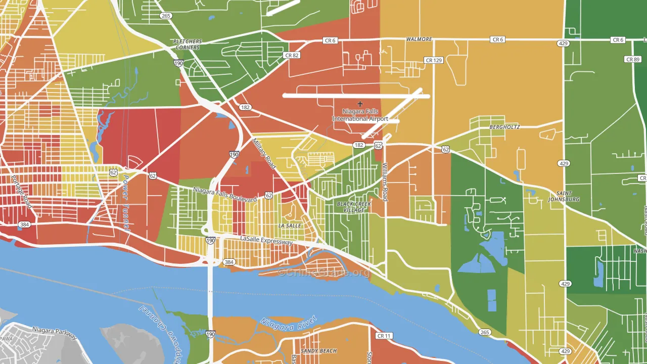 14304, NY Map of Drug-Related Crime Rates