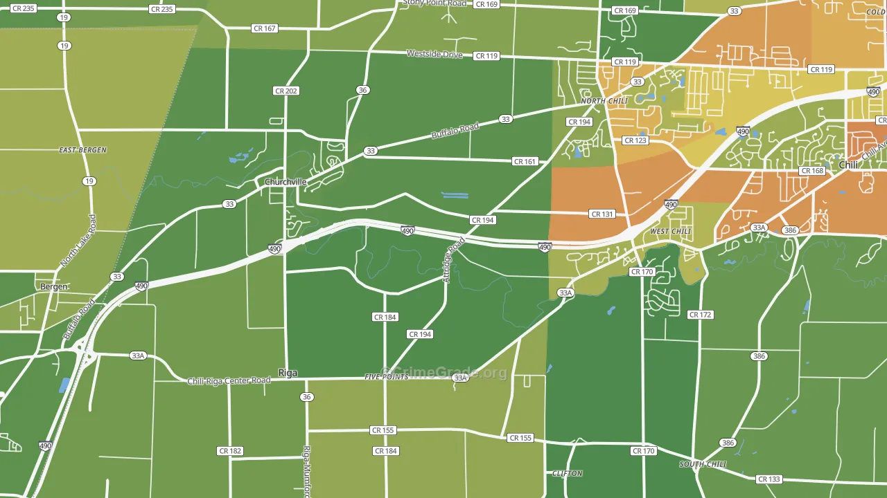 14428, NY Map of Drug-Related Crime Rates