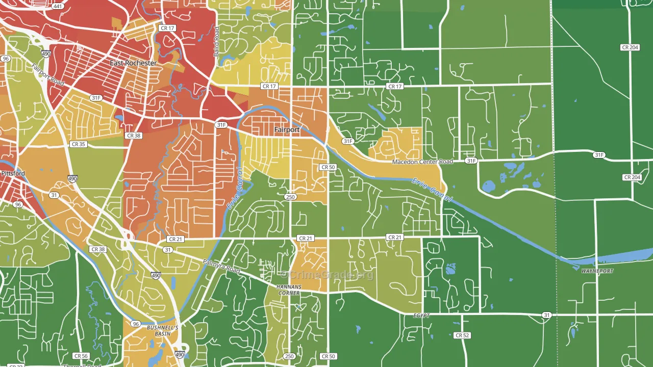 14450, NY Map of Drug-Related Crime Rates