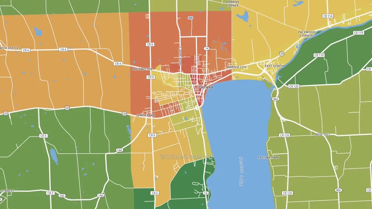 14456, NY Map of Drug-Related Crime Rates