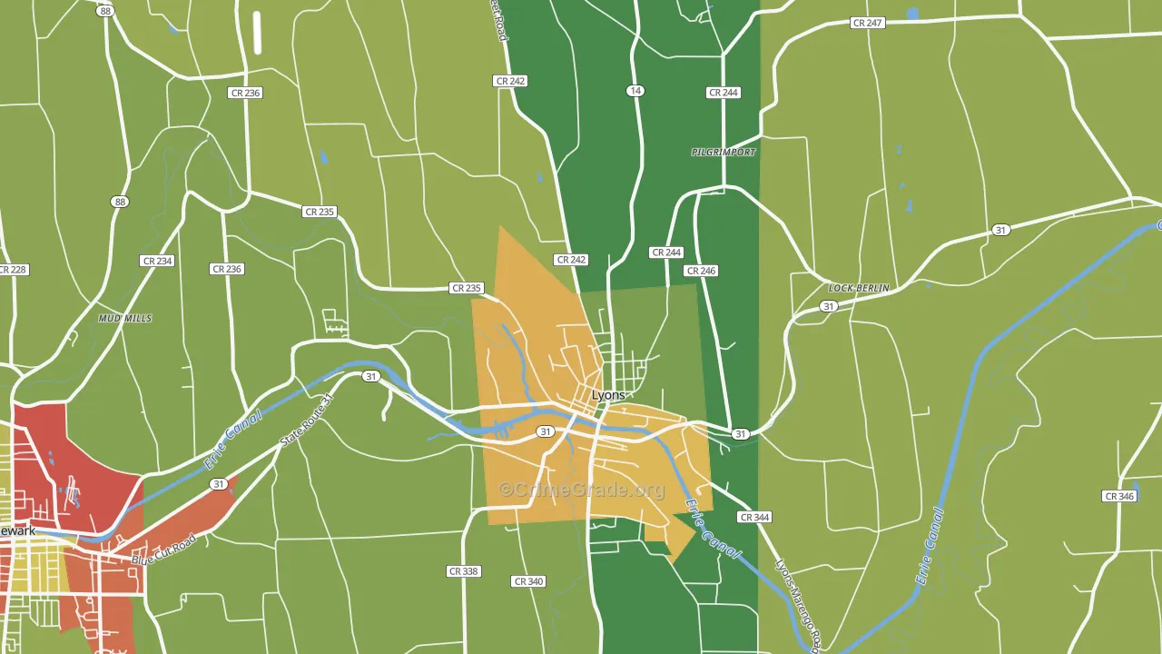 14489, NY Map of Drug-Related Crime Rates