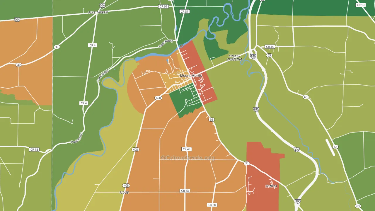 14510, NY Map of Drug-Related Crime Rates