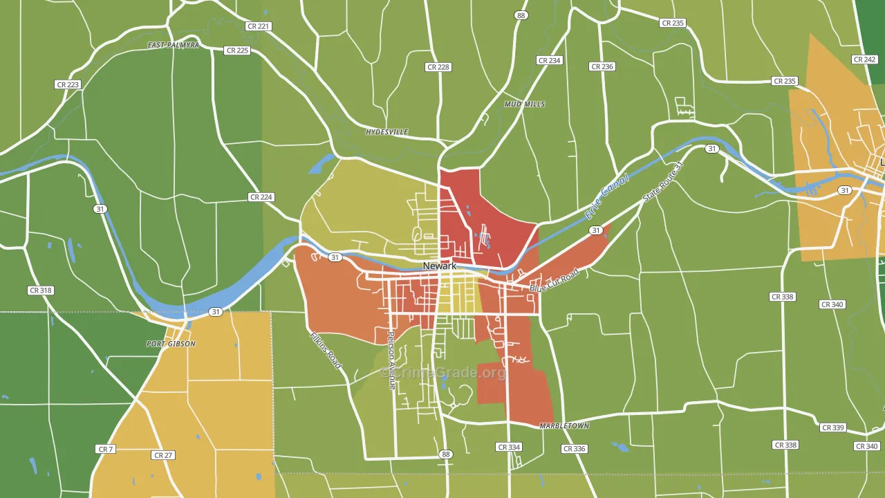 14513, NY Map of Drug-Related Crime Rates