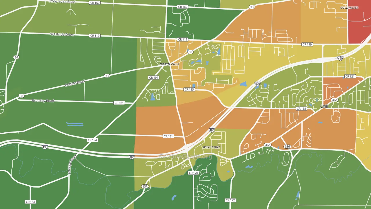 14514, NY Map of Drug-Related Crime Rates