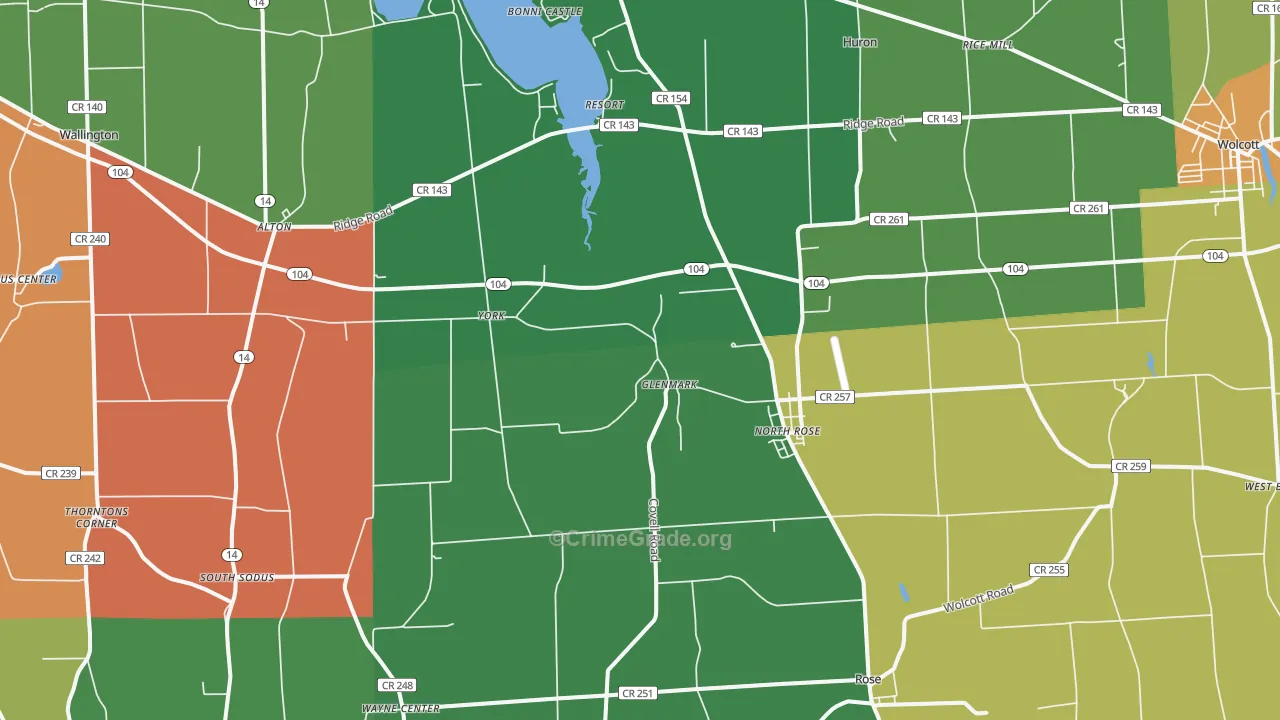 14516, NY Map of Drug-Related Crime Rates