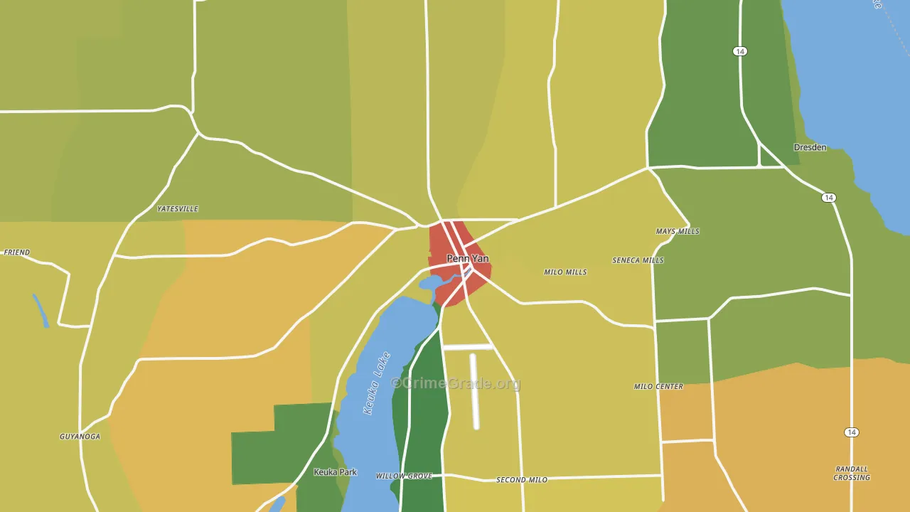 14527, NY Map of Drug-Related Crime Rates