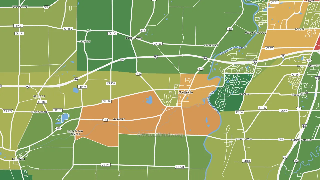 14546, NY Map of Drug-Related Crime Rates