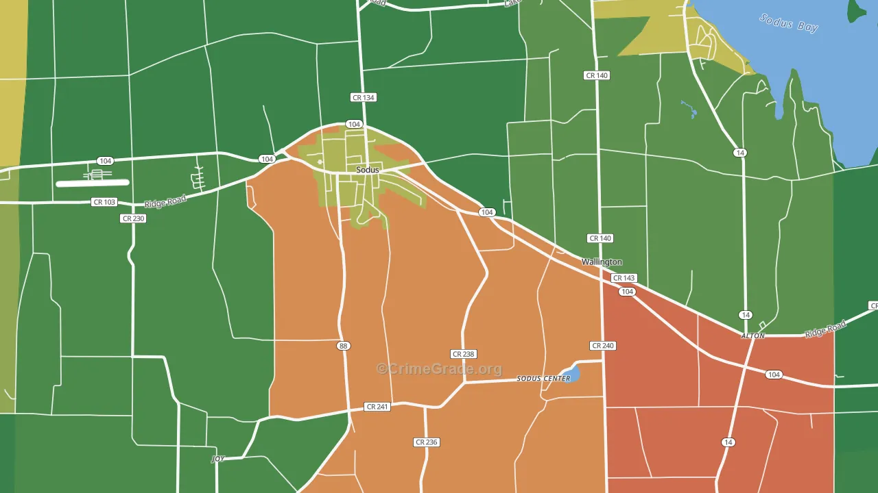 14551, NY Map of Drug-Related Crime Rates