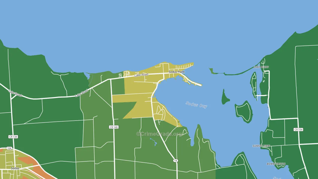 14555, NY Map of Drug-Related Crime Rates