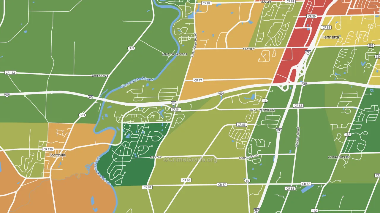 14586, NY Map of Drug-Related Crime Rates