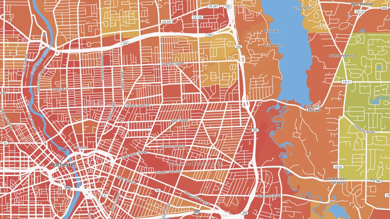 14609, NY Map of Drug-Related Crime Rates