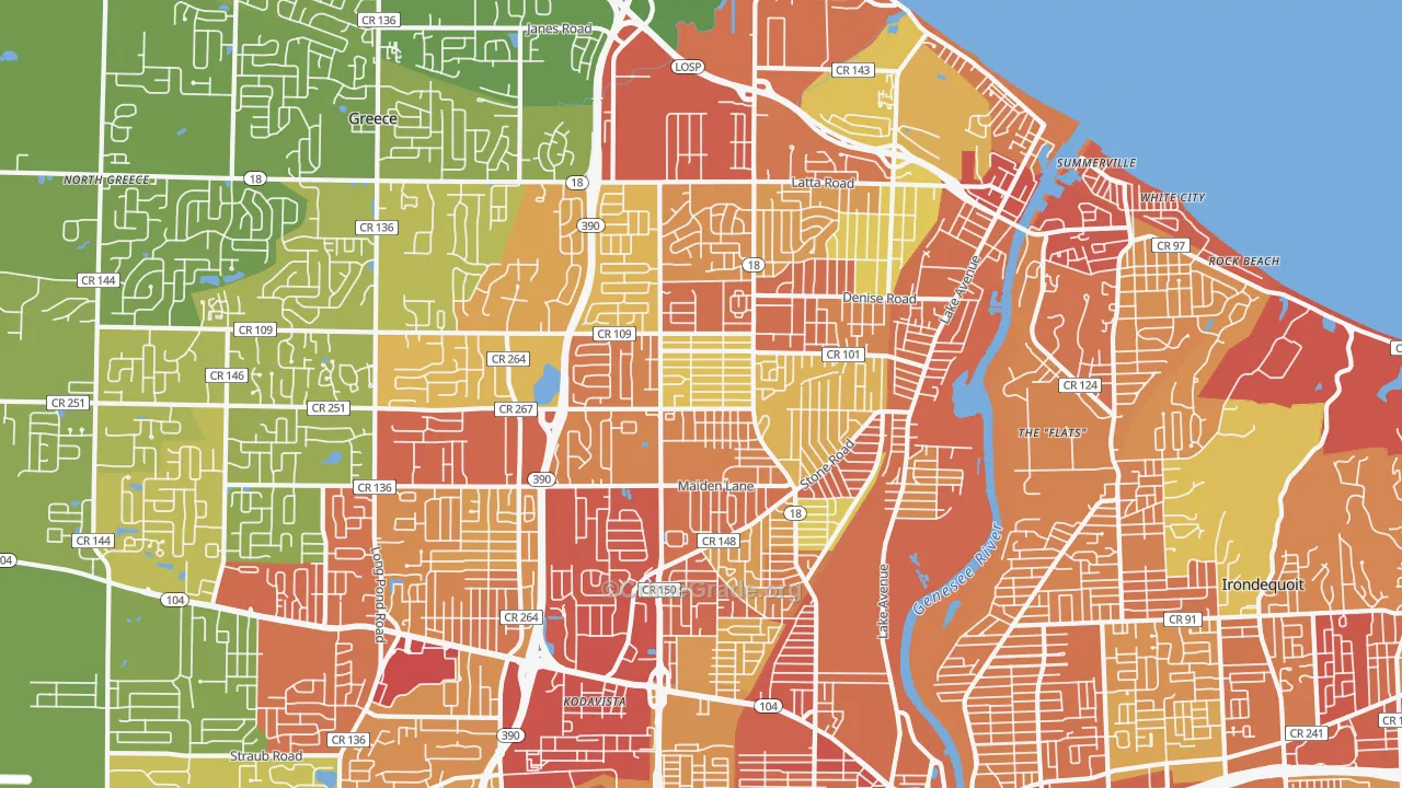 14616, NY Map of Drug-Related Crime Rates