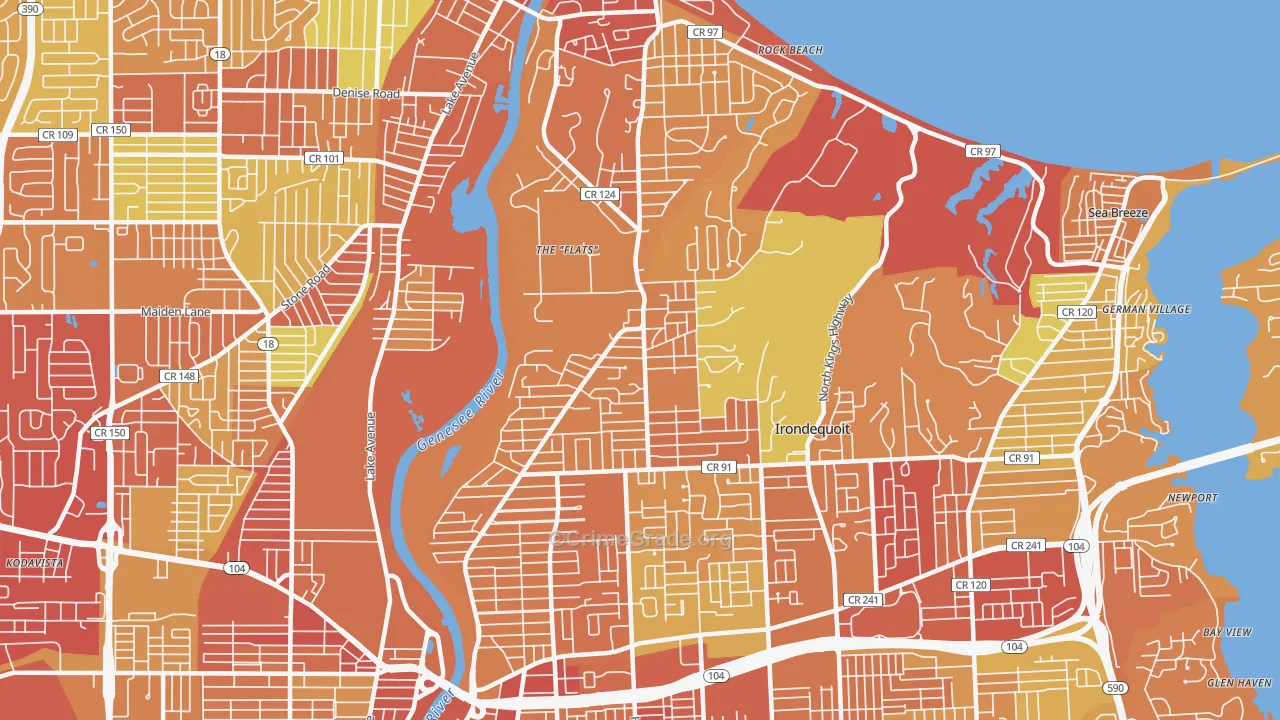 14617, NY Map of Drug-Related Crime Rates