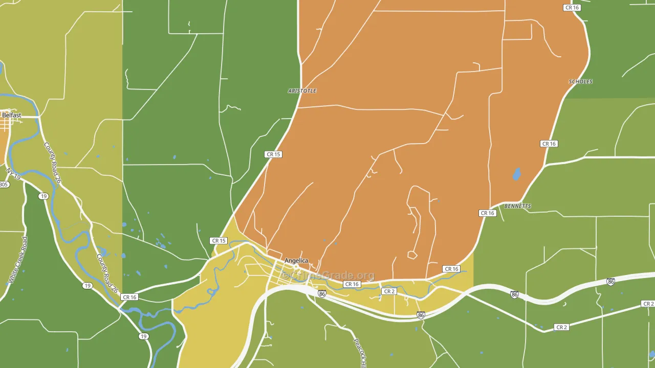 14709, NY Map of Drug-Related Crime Rates
