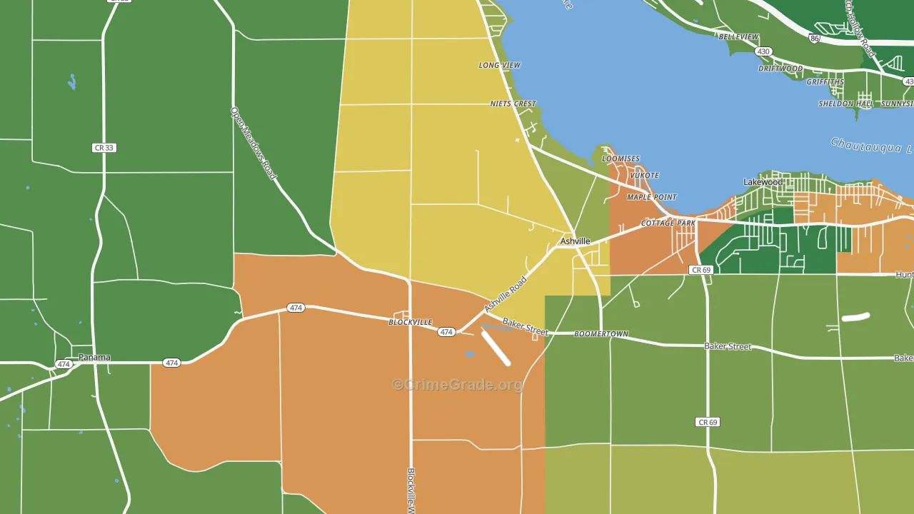 14710, NY Map of Drug-Related Crime Rates