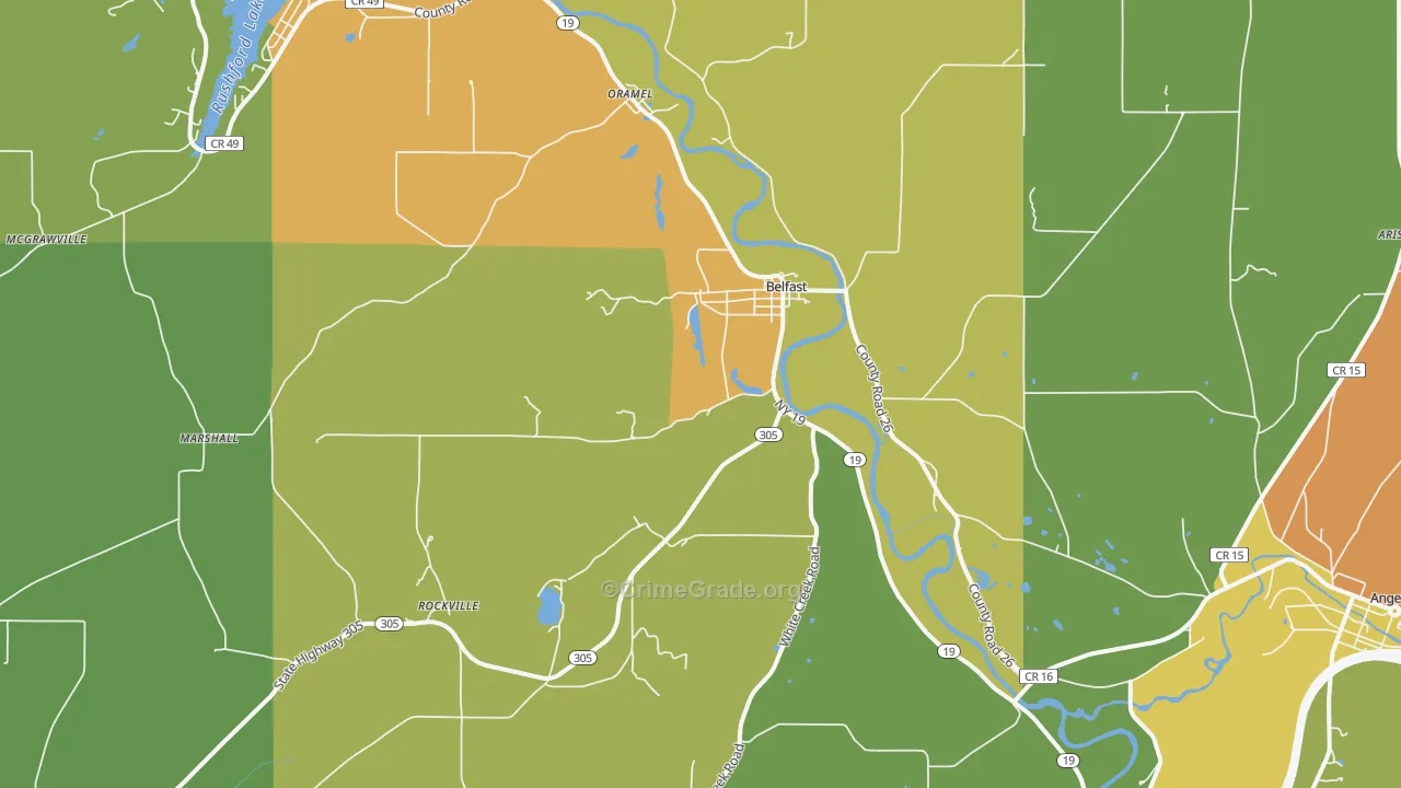 14711, NY Map of Drug-Related Crime Rates