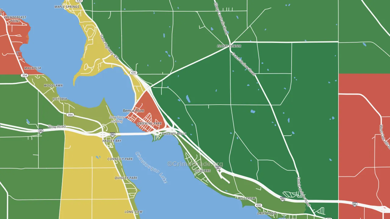 14712, NY Map of Drug-Related Crime Rates