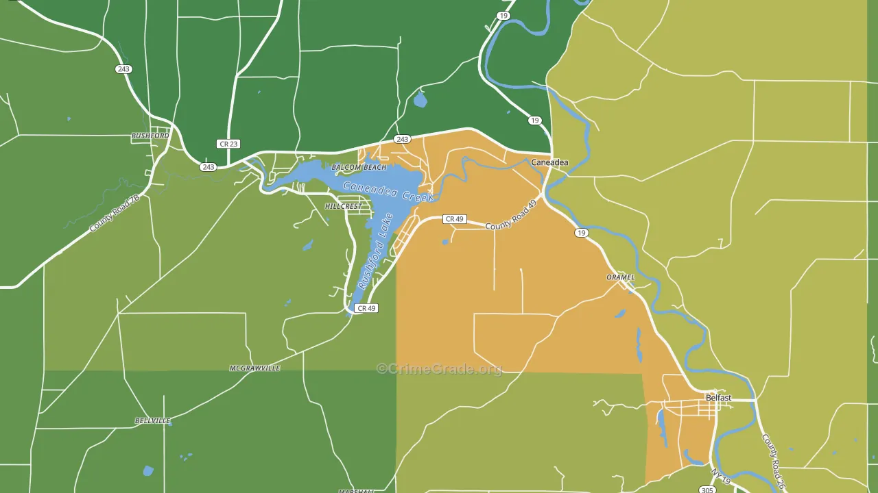 14717, NY Map of Drug-Related Crime Rates