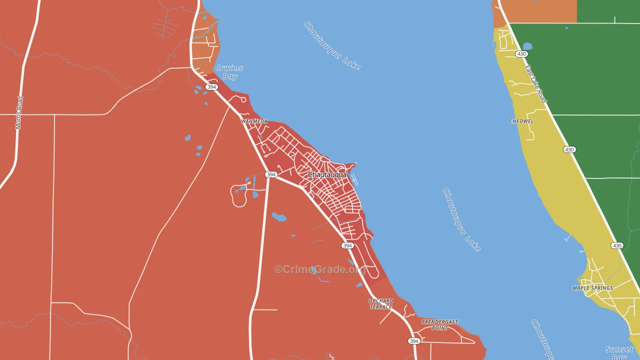 14722, NY Map of Drug-Related Crime Rates