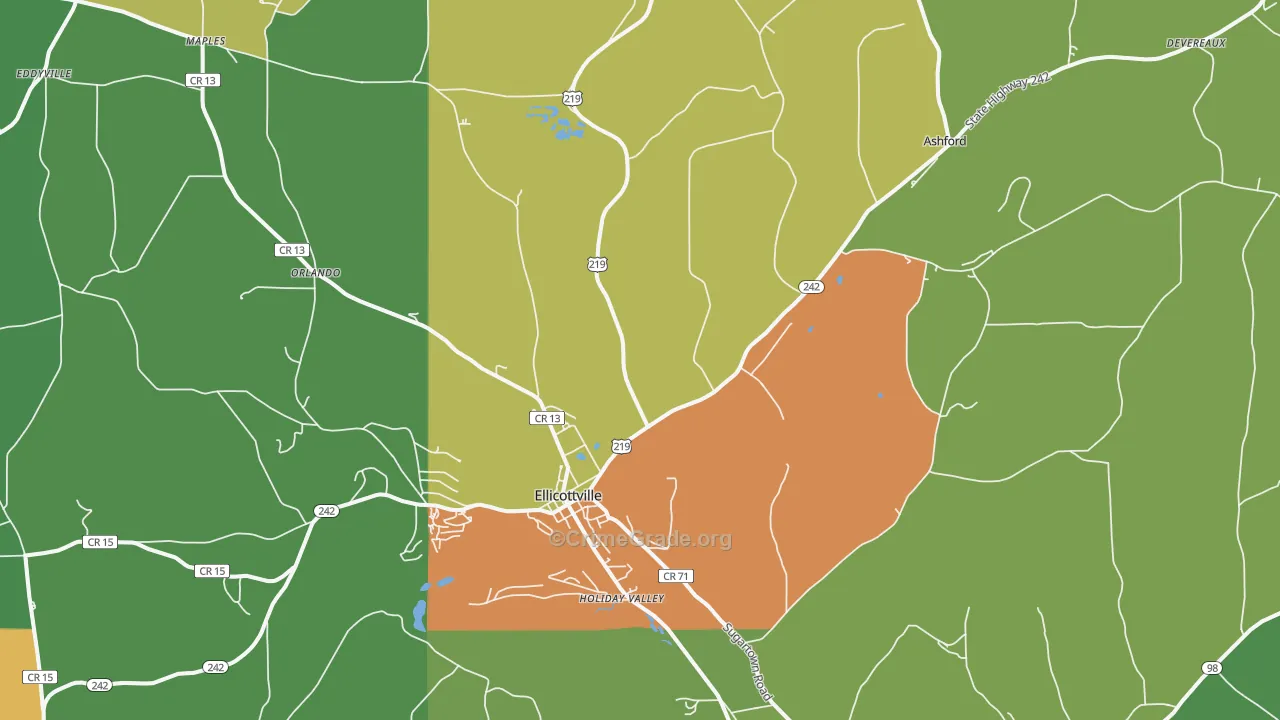 14731, NY Map of Drug-Related Crime Rates