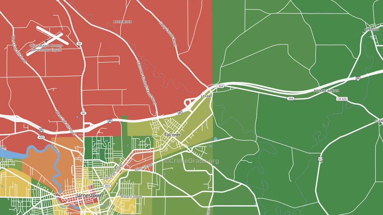 14733, NY Map of Drug-Related Crime Rates