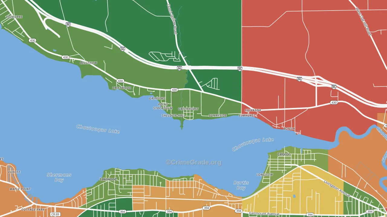 14742, NY Map of Drug-Related Crime Rates