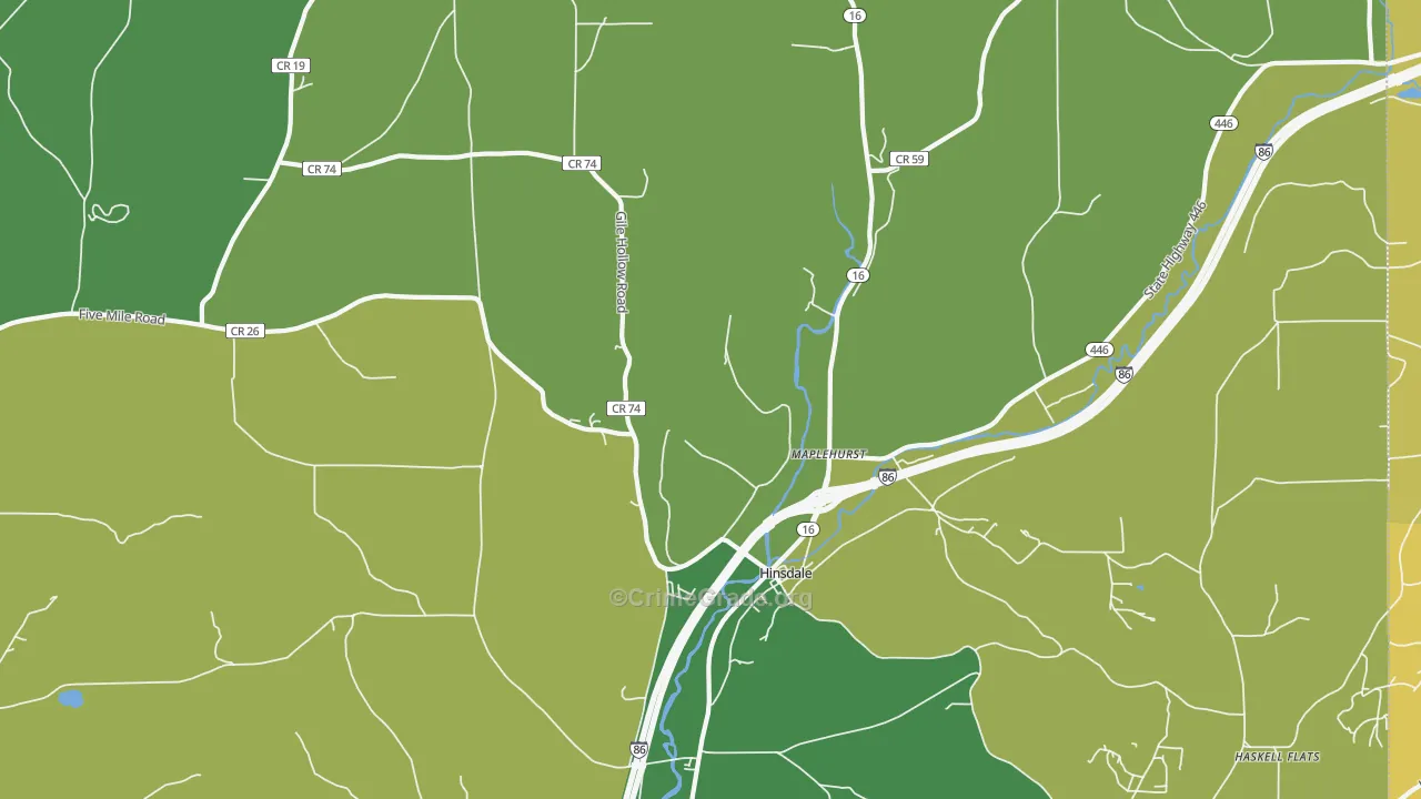14743, NY Map of Drug-Related Crime Rates