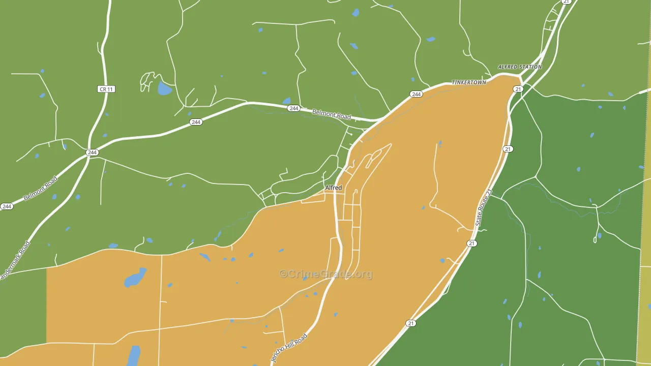 14802, NY Map of Drug-Related Crime Rates