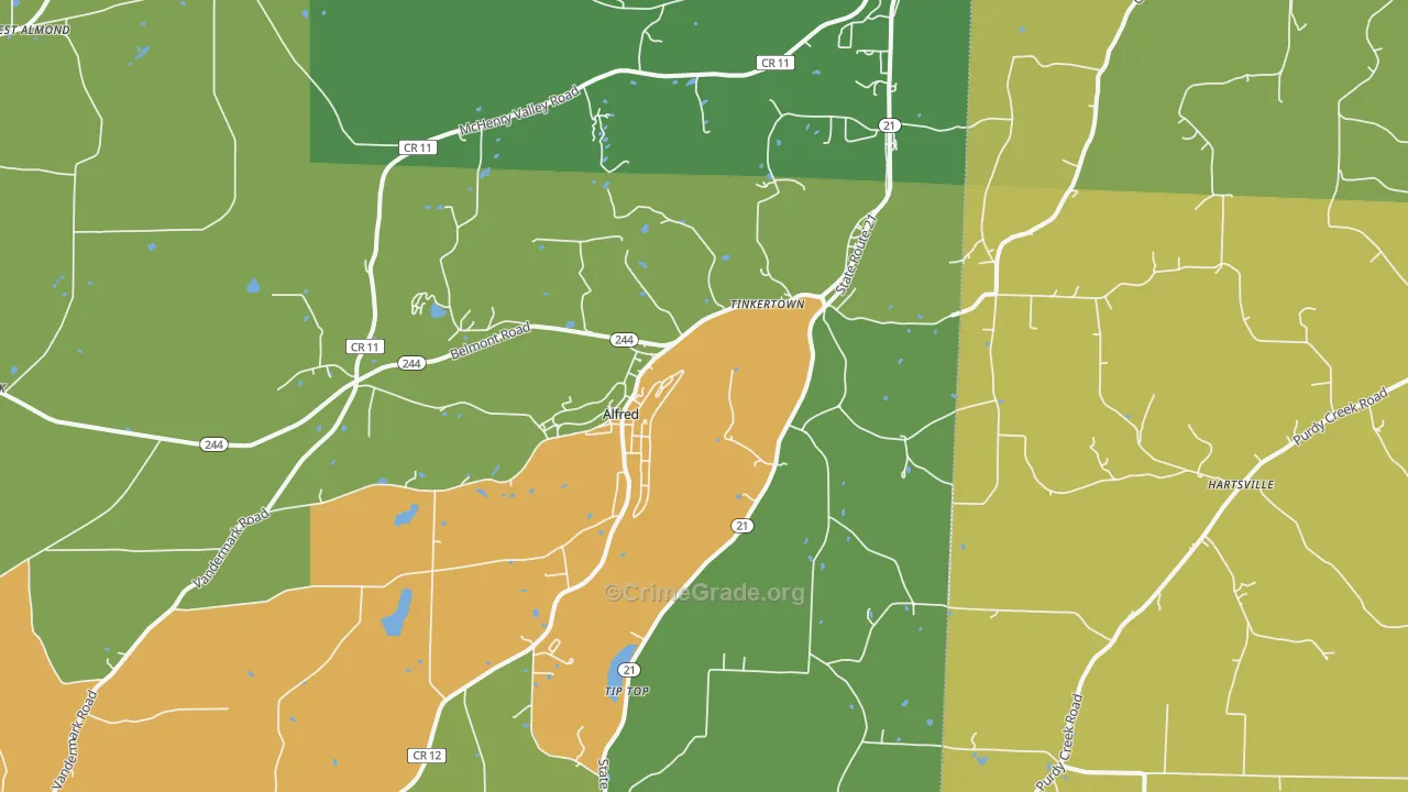14803, NY Map of Drug-Related Crime Rates