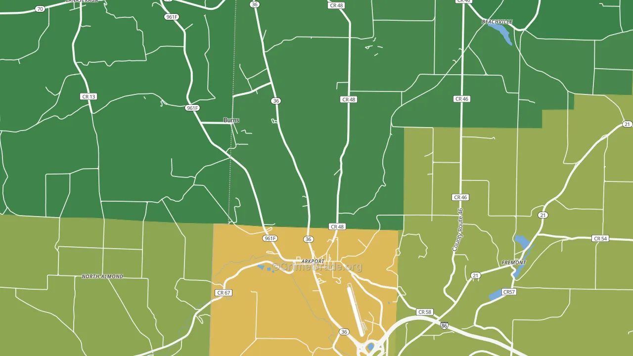 14807, NY Map of Drug-Related Crime Rates