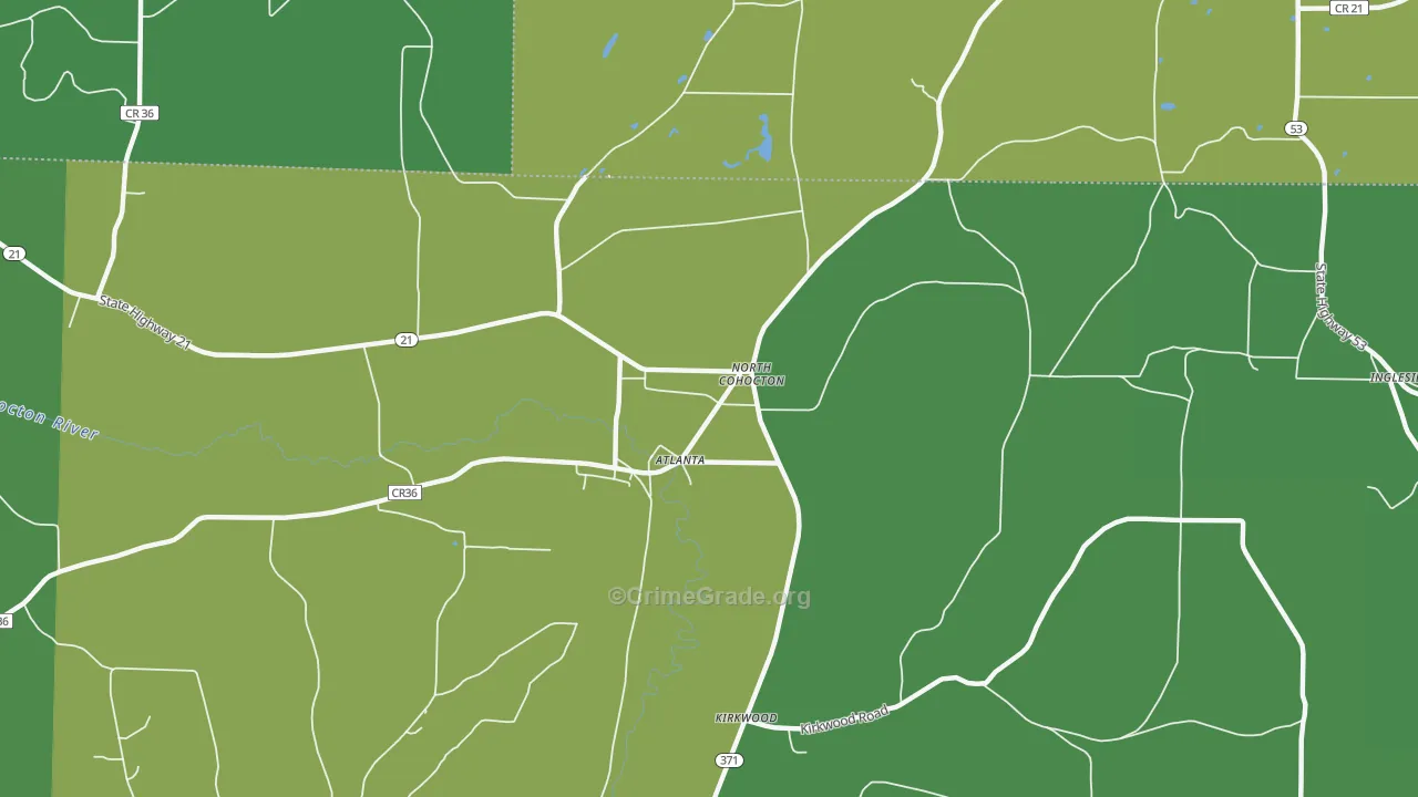 14808, NY Map of Drug-Related Crime Rates