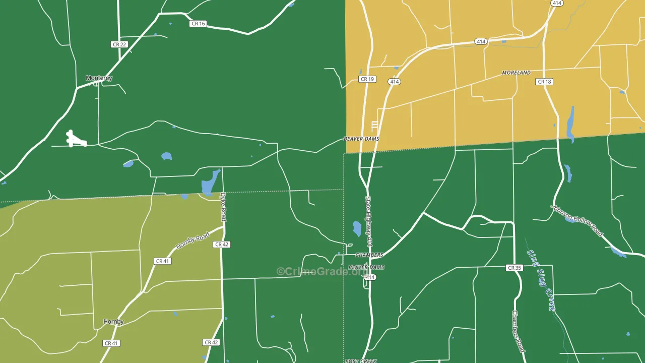 14812, NY Map of Drug-Related Crime Rates