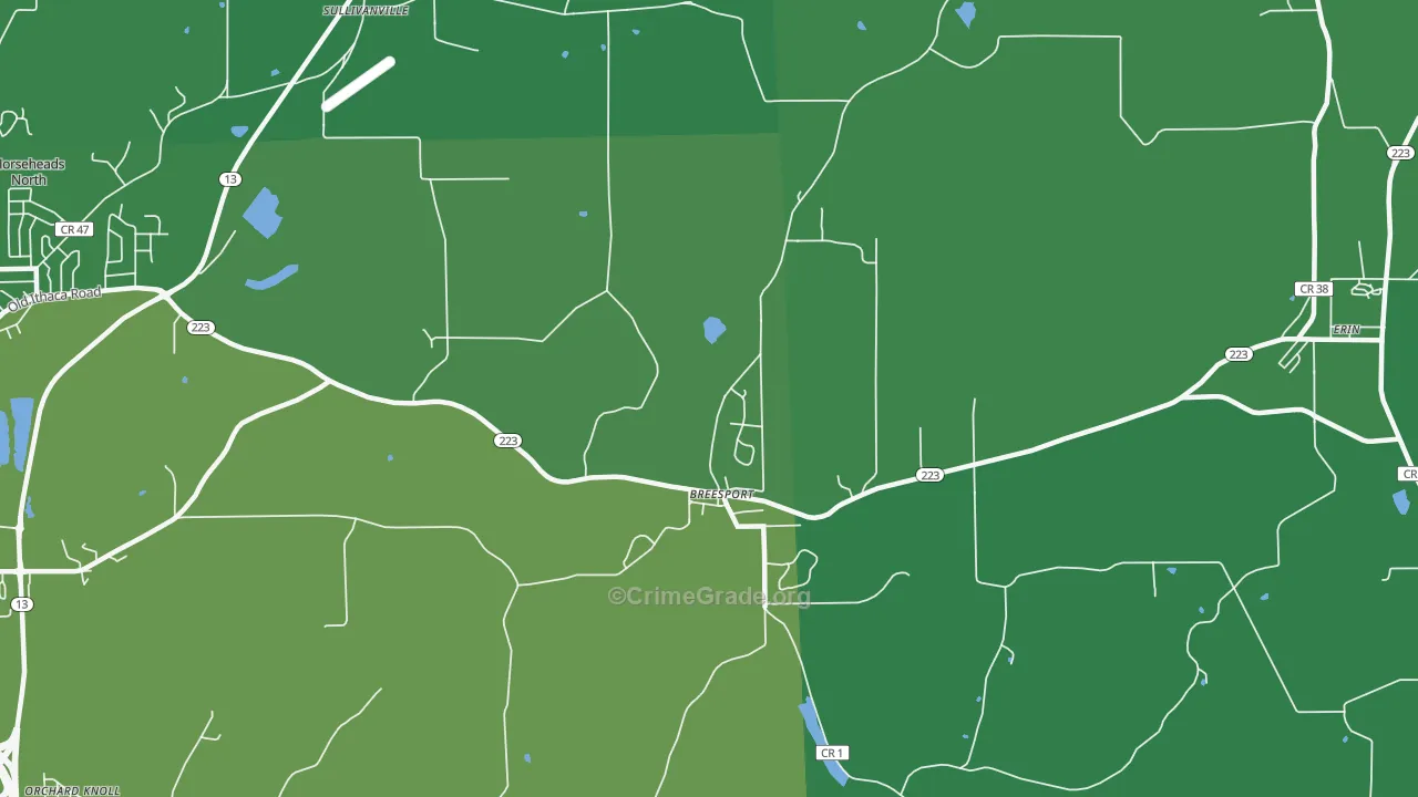 14816, NY Map of Drug-Related Crime Rates