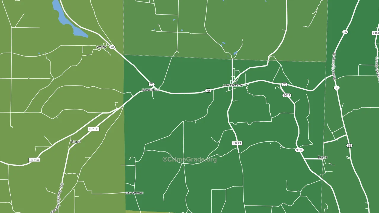 14822, NY Map of Drug-Related Crime Rates