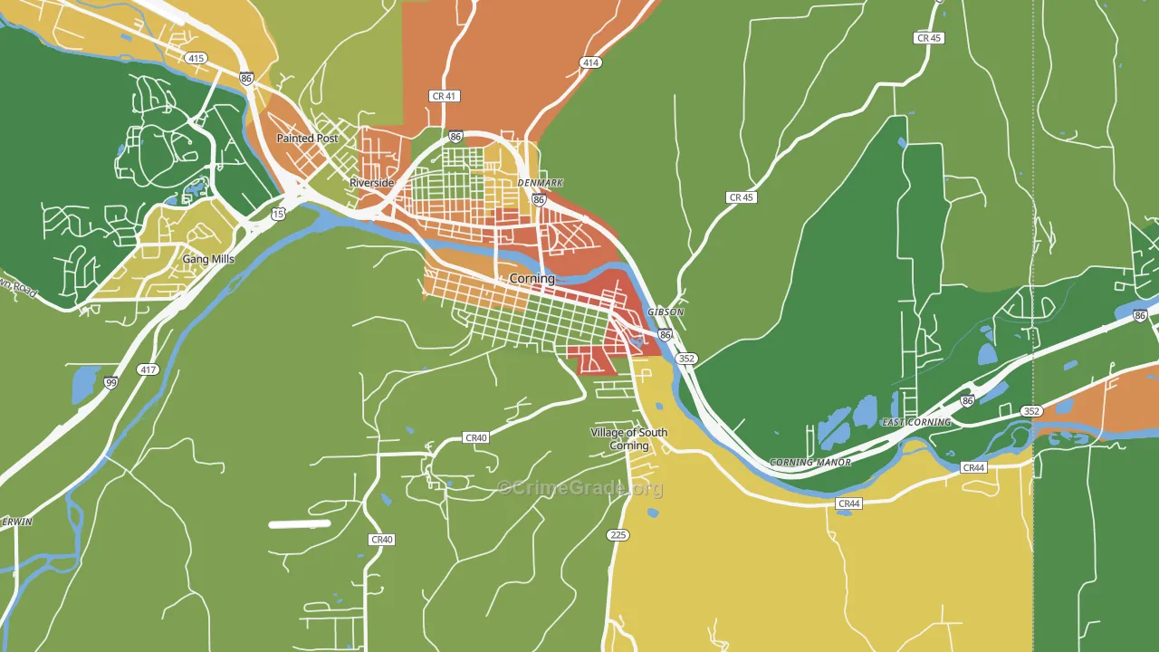 14830, NY Map of Drug-Related Crime Rates