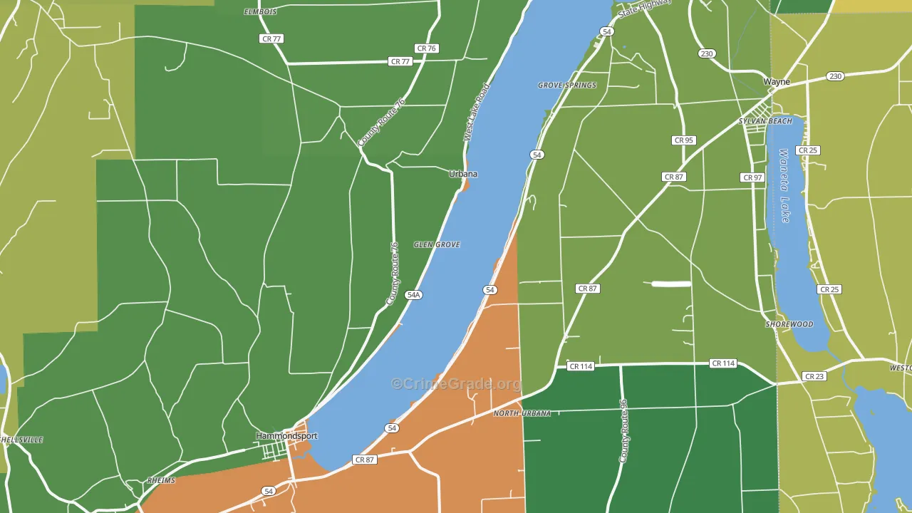 14840, NY Map of Drug-Related Crime Rates