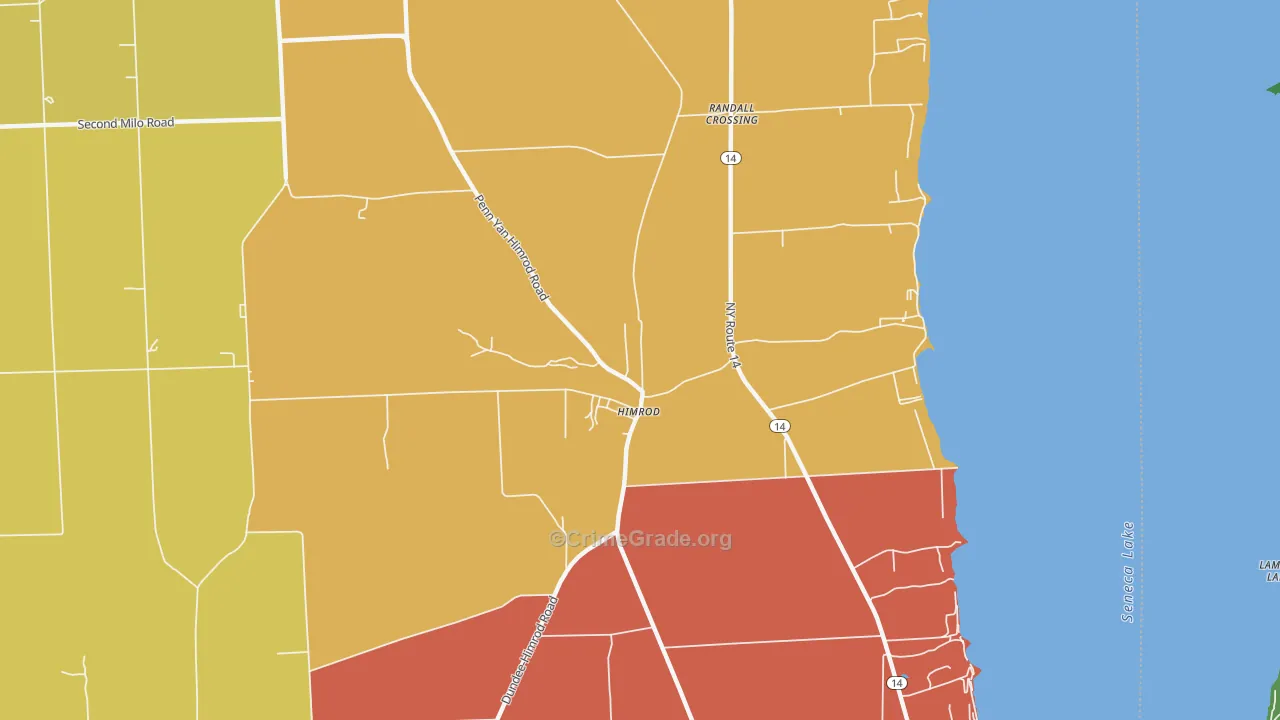 14842, NY Map of Drug-Related Crime Rates