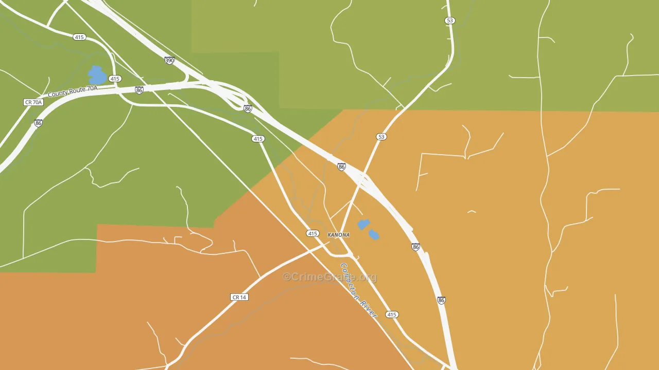 14856, NY Map of Drug-Related Crime Rates