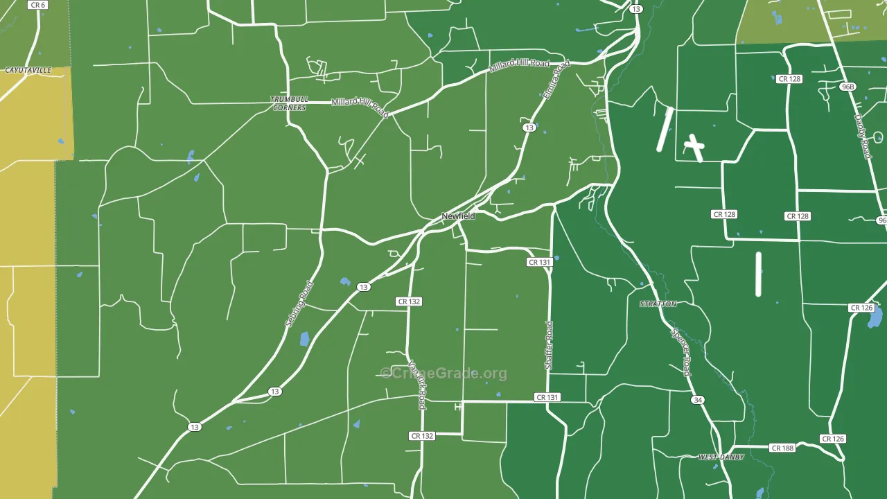 14867, NY Map of Drug-Related Crime Rates